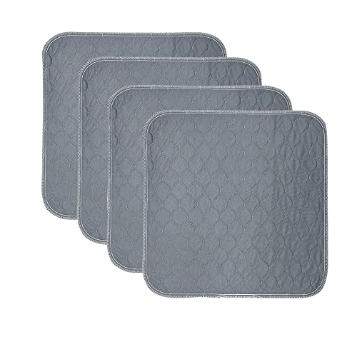 HUNAIGEE Waterproof Seat Protector Pads Heavy Absorbent Chair Pads for Incontinence Reusable Chuck Pads Washable for Adults Elderly Kids Pets 21"X22"(4Pack)