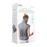 Pure Enrichment® PureRelief® XL Extra-Long Back & Neck Heating Pad for Sore Muscles, Pain, & Cramps in Neck, Back, & Shoulders, 4 Heat Settings w/Auto Shut-Off, FSA HSA Eligible UL Certified (Gray)