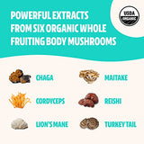 FreshCap Ultimate Mushroom Complex Powder - Lions Mane, Reishi, Cordyceps, Chaga, Turkey Tail, Maitake Supplements - For Immunity, Energy, Memory & Focus - Add to Coffee/Tea/Smoothies (60 Servings)