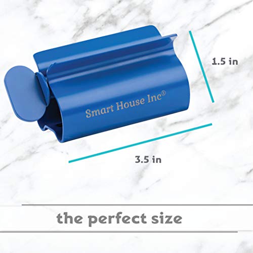 Toothpaste Squeezer Tube Roller Stainless Steel Tube Squeezer Rollers, Saves Toothpaste, Creams, Puts an end to Waste (Blue)