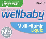 Vitabiotics Wellbaby Multi-Vitamin Liquid - Immune System Multivitamin for Infants and Babies Ages 6 Months to 4 Years - 150mL