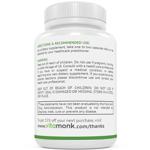 VitaMonk FenuTrax™ Fenugreek Extract Powerful 50% Fenugreek Seed Extract Standardized for Fenuside - High Furostanol Glycoside and Saponin Content When Compared to Testofen - 60 Capsules