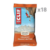 CLIF BAR - Crunchy Peanut Butter - Made with Organic Oats - Non-GMO - Plant Based - Energy Bars - 2.4 oz (Pack of 18)