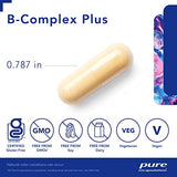 Pure Encapsulations B-Complex Plus - B Vitamins Supplement to Support Neurological Health, Cardiovascular Health, Energy Levels & Nervous System Support* - with Vitamin B12 & More - 120 Capsules