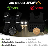 APEXUP Weighted Vest Men 5lbs Weights with Reflective Stripe, Weighted vest for Women Workout Equipment for Strength Training Running (Black)