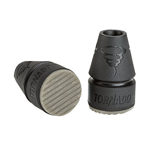 Thomas Fetterman Tornado Rain Cane & Crutch Tips, Fits Shafts of 3/4 to 1 Inch, Black, Pair