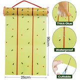 10 Rolls Giant Sticky Fly Traps 30 Feet Fly Strips for Indoor Outdoor Hanging Fly Tapes Non Toxic Fly Ribbon Fruit Fly Gnat Trap Killer for Bug Insect Pest Mosquito Plants House Kitchen Horse Stable