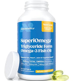 Triglyceride Omega 3 Fish Oil for Dry Eyes, Joint, Heart and Brain Health | Dry Eye Supplement | Triglyceride Omega 3 Supplement With High EPA & DHA | Lemon Flavor Omega 3 Fatty Acid Supplements | 180