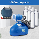 Retrona Men's Portable Urinals - on Bed Male Pee Bottle with No-Leak Lock for No-Spill Nighttime - Bedridden, Travel and Elderly - Upgraded Extra Large 3000ml 79" Long Tube with Brush and Night Glow