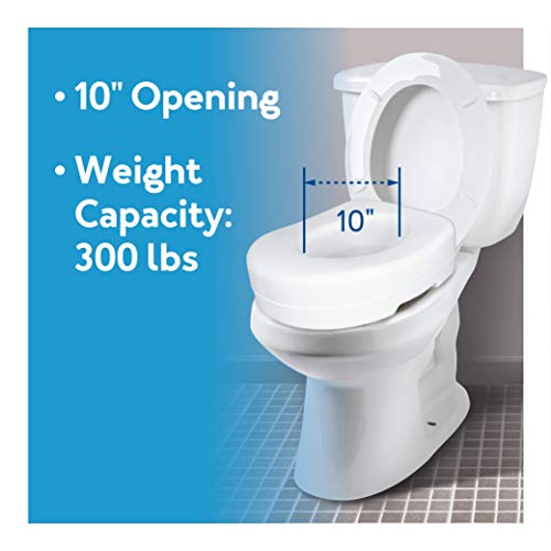 Carex Toilet Seat Riser - Adds 5 Inch of Height to Toilet - Raised Toi ...