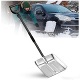 CALCHELE Snow Shovel for Car Driveway Snow Removal 47Inch Heavy Duty Portable Metal Car Snow Shovels for Garden, Camping, Car