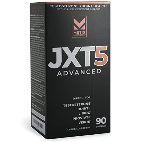 Metis Nutrition JXT5 Joint Health - 5-in-1 Men's Health Supplement to Libido, Prostate, and Vision - Test Boost, Joint Support, and Improve Energy (90 Capsules)