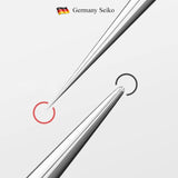 German Ultra-fine No. 5 Cell Pimples Blackhead Clip Tweezers Beauty Salon Special Scraping & Closing Artifact Acne Needle Tool, Silver