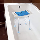 Aliseniors Shower Chair for Inside Shower - Nonslip Bath Shower Stool with Padded Seat Holes for Tub and Bathroom - Nonskid Comfortable Safe Bathing Bench for Senior Elderly Disabled and Handicap