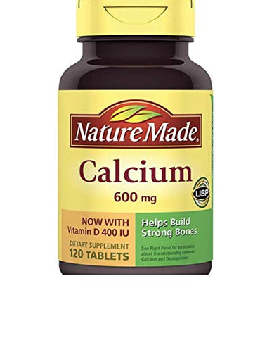 Calcium 600 mg with Vitamin D - 120 Tablets by Nature Made