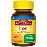 Nature Made Iron 65 mg (325mg Ferrous Sulfate)- Tablets,180 Count,…