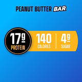 Built Bar 12 Pack High Protein Energy Bars | Gluten Free | Chocolate Covered | Low Carb | Low Calorie | Low Sugar | Delicious Protien | Healthy Snack (Peanut Butter)