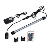 MQ 16 in Submersible LED Aquarium Light, 2.5W Color Changing Fish Tank Light with Remote Control, IP68 Crystal Glass 18 LEDs Lights Bar, for Fish Tank 20-25 inch