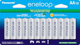 Panasonic BK-3MCCA12FA eneloop AA 2100 Cycle Ni-MH Pre-Charged Rechargeable Batteries, 12-Battery Pack