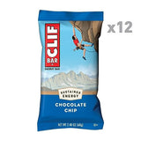 CLIF BAR - Chocolate Chip - Made with Organic Oats - Non-GMO - Plant Based - Energy Bars - 2.4 oz. (12 Pack)