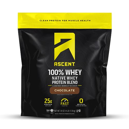 Ascent Native Fuel Whey Protein Powder - Chocolate - 4 lbs