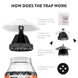 Outdoor Fly Trap Fly Traps Outdoor with Dissolvable Non-Toxic Bait - Fly Repellent for Outdoor Use Only - Controls Flies for Patios, Barns, Ranches Etc. Hanging Fly Traps with Tie Included