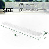 Buzzlett 27.8ft (Pack of 20) Transparent Plastic Bird Spikes for Indoor Outdoor use,Effective Keep Pigeons and Squirrels Away