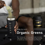 Kaged Organic Greens Elite | Superfood and Greens Powder with Apple Cider Vinegar, Adaptogen, Prebiotics, Vitamins & Minerals | Lemon | 30 Servings