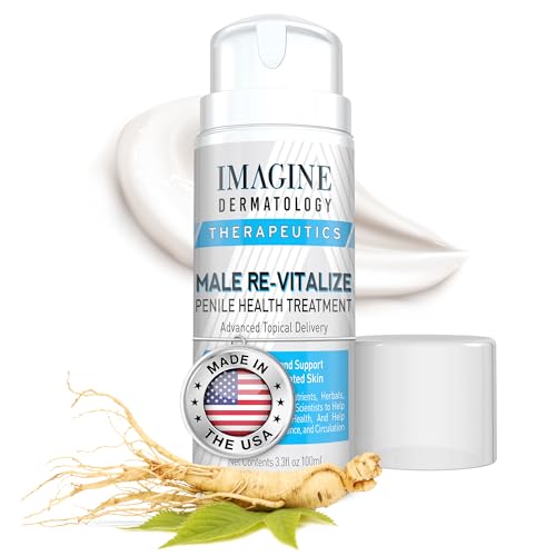 Imagine Dermatology Original Male Re-Vitalize Penile Health Relief Cream Soothe Protect Irritated Chaffed Skin TSA Compliant Size (3.3fl oz/ 100ml)