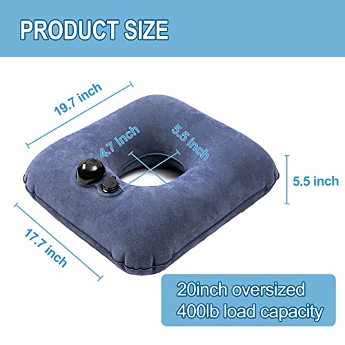 wefaner Donut Pillow for Tailbone Pain Inflatable Butt Donut Cushion Self-Inflating Bedsore Air Cushion.Tailbone Pain Relief Cushion for Hemorrhoids, Bed Sores, Prostatitis.