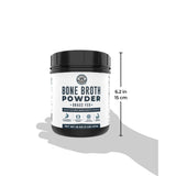 16oz Bone Broth Protein Powder From Grass Fed Beef - Unflavored, Single Ingredient - Rich in Collagen, Glucosamine, Gelatin, Paleo Protein Powder, Gut-Friendly, Non-GMO Ingredients, Dairy-Free Protein