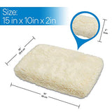 RMS Knee Walker Pad Cover - Plush Synthetic Faux Sheepskin Scooter Seat Cushion - Padded Foam for Comfort During Injury - Washable and Reusable - Fits Most Knee Scooters