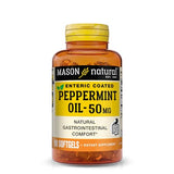 MASON NATURAL Peppermint Oil 50 mg Enteric Coated - Natural Gastrointestinal Comfort, Supports a Healthy Gut, Bowel Soothing Dietary Supplement, 90 Softgels.
