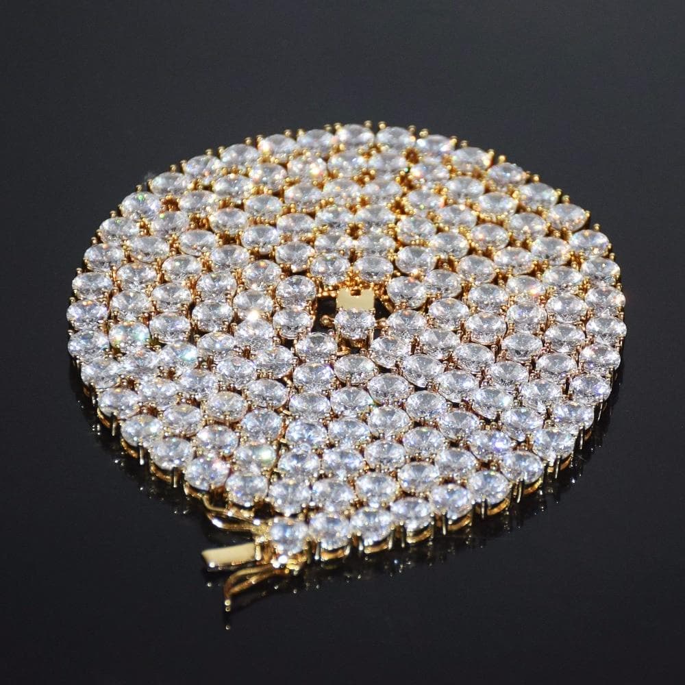 1 Row Tennis Chain Necklace, Hip Hop Jewelry, Diamond Tennis Necklace