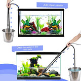 AQQA Aquarium Gravel Cleaner Kit,6 in 1 Electric Fish Tank Vacuum Cleaning Tools Water Changer,Multifunction Wash Sand Filter Water Circulation 110V 60Hz/ 20W 320GPH