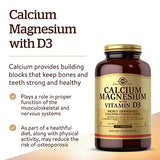Solgar Calcium Magnesium with Vitamin D3, 300 Tablets - Promotes Healthy Bones, Supports Nerve & Muscle Function - Highly Absorbable Form - Non-GMO, Gluten Free, Dairy Free, Kosher - 60 Servings