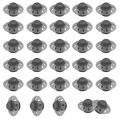 30Packs- Hearing Aid Domes Open Oticon Hearing Aid Domes Middle Size Compatible with Phonak Marvel & Paradise RIC BTE Models SDS 4.0-Black