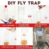 10 Pack Fly Trap Bait Refills, Reusable Fly Bait, 10 * 30g Natural Fly Bait Refill Packets Killer for Reusable Fly Traps Outdoor, Fly Attractant for Ranch Fly Traps Outdoor