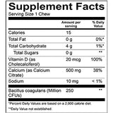 BariatricPal Sugar-Free Calcium Citrate Soft Chews 500mg with Probiotics (90 Count) - French Caramel Vanilla