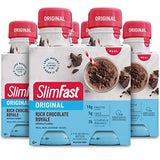 SlimFast Meal Replacement Shake, Original Rich Chocolate Royale, 10g of Ready to Drink Protein, 11 Fl. Oz Bottle, 4 Count (Pack of 3) (Packaging May Vary)