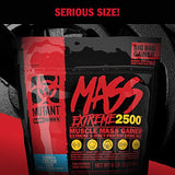 Mutant Mass Extreme Gainer – Whey Protein Powder – Build Muscle Size and Strength – High Density Clean Calories (Triple Chocolate, 6 lbs)