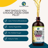 Amazing Herbs Premium Black Seed Oil - Cold Pressed Nigella Sativa Aids in Digestive Health, Immune Support, Brain Function, Joint Mobility, Gluten Free, Non GMO - 16 Fl Oz