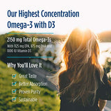 Nordic Naturals ProOmega 2000-D, Lemon Flavor - 90 Soft Gels - 2150 mg Omega-3 + 1000 IU D3 - Ultra High-Potency Fish Oil - EPA & DHA - Brain, Heart, Joint, & Immune Health - Non-GMO - 45 Servings