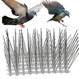 Bird Spikes,Flexible Stainless Steel with Plastic Base, 5 feet Coverage 6 Strips Barrier for Pigeons and Other Small Birds