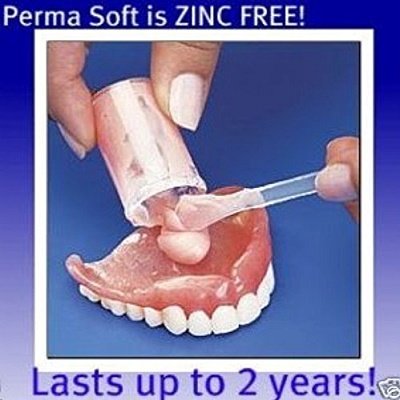 Perma Soft Denture Reliner Kit - Relines 2 Denture Plates - Semi Soft DIY Denture Liner for Upper and Lower