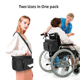 Wheelchair Bag,Wheelchair Accessories for Adults,Wheelchair Bags to Hang on Back,Wheelchair Backpack,Wheelchair Storage Accessories,Electric Wheelchair Accessories,Fits Walkers Rollators