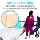 Vive Transfer Board (36" by 12") - Patient Slide Assist Device - Transferring from Wheelchair to Bed, Toilet, Car, Bathtub - Heavy Duty Sliding for Elderly, Seniors, Disabled - Transport Platform