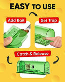 Motel Mouse Humane Mouse Traps No Kill Live Catch and Release 2 Pack - Reusable, Easy to Use & Clean, No Touch Release, Sensitive Includes Cleaning Brush, Instruction Manual & Video - Mousetrap Indoor