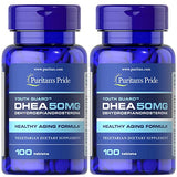 Puritan's Pride Dhea 50 Mg Tablets, Twin Pack 200 Total Count