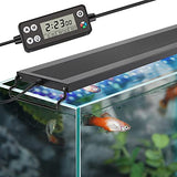 hygger Auto On Off LED Aquarium Light, Full Spectrum Fish Tank Light with LCD Monitor, 24/7 Lighting Cycle, 7 Colors, Adjustable Timer, IP68 Waterproof, 3 Modes for 24"-30" Freshwater Planted Tank